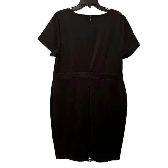 Boutique Black & Floral Knee-Length Dress  Size 1X Polyester/Spandex Blend - Picture 8 of 12